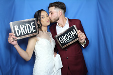 Essence and Zac's Sandstone Point Hotel Wedding Photo Booth Gallery