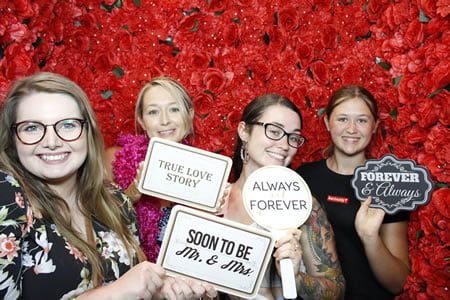 Red Rose Flower Wall - Premium Enclosed Photo Booth Hire